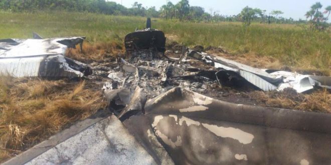 Cae avioneta con 600 kilos de cocaína en La Mosquitia