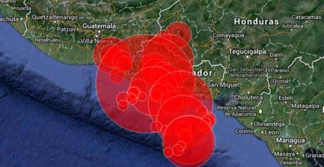 Enjambre sísmico en El Salvador