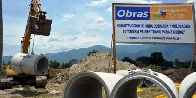 Alcaldía sampedrana inicia construcción en Colonia Los Castaños