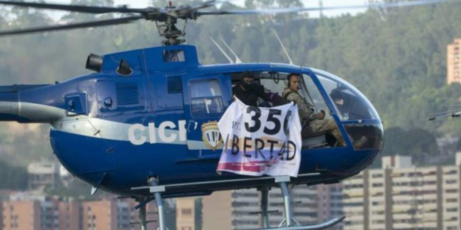 Helicóptero de la policía científica ataca al Supremo de Venezuela