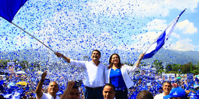 Marea azul inundará la capital respaldando a Juan Orlando Hernández