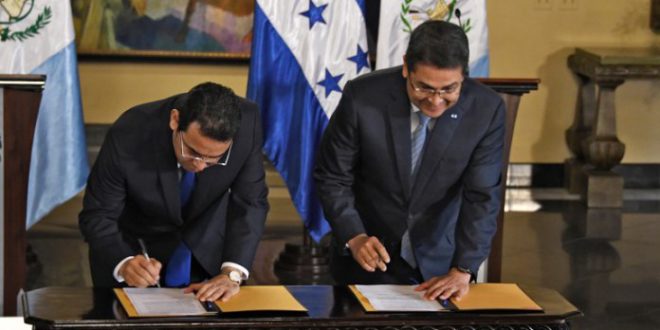 Guatemala y Honduras inician unión aduanera en Centroamérica