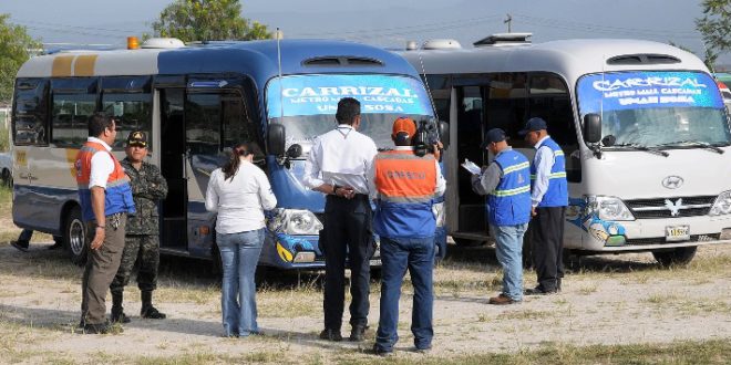 Conapremm inicia revisión de autobuses previo a Feriado Morazánico