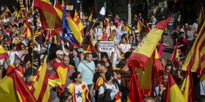 Manifestación en Barcelona a favor de la unidad de España