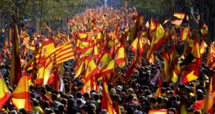 Miles marchan en Barcelona por la unidad de España