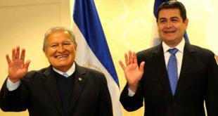 Presidentes de Honduras y El Salvador analizarán Unión Aduanera