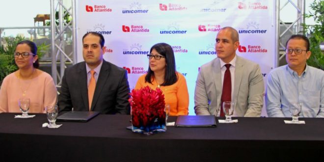 UNICOMER de Honduras y Banco Atlántida canales de pago