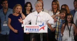 Piñera, triunfador de la segunda vuelta electoral en Chile