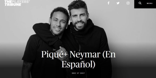Gerard Piqué se estrena de periodista con Neymar