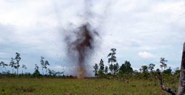 Fusina destruye narco pista en Sikalanca, Gracias a Dios