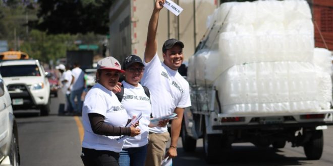 Exigen alto a la corrupción en salidas del Distrito Central