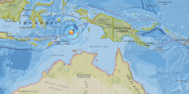 Sismo de magnitud 6,4 sacude la costa de Indonesia