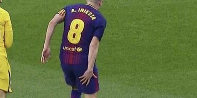 Andrés Iniesta sufre lesión en el bíceps femoral
