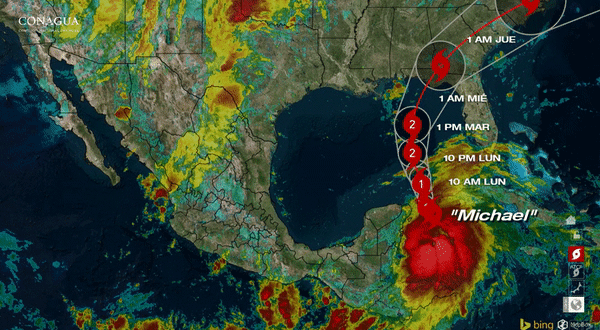 Michael ya es huracán: alerta en Florida, Cuba y México