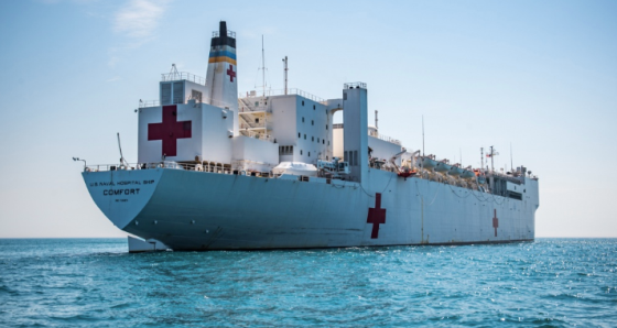 Buque Hospital USNS Comfort de EEUU acaba misión en Honduras