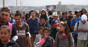 Migrantes de la Caravana en Tijuana