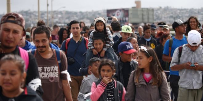 Migrantes de la Caravana en Tijuana