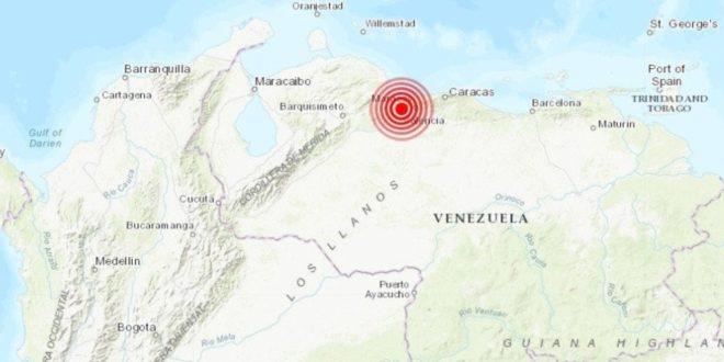 Temblor de magnitud 5.5 sacudió a Venezuela