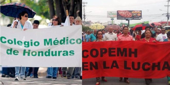 Médicos y maestros hondureños suspenden paro de labores