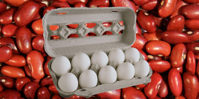 Huevos y frijoles mantienen precios bajos