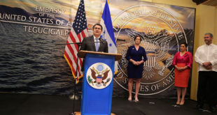 Honduras agradece apoyo de EEUU en lucha por la paz