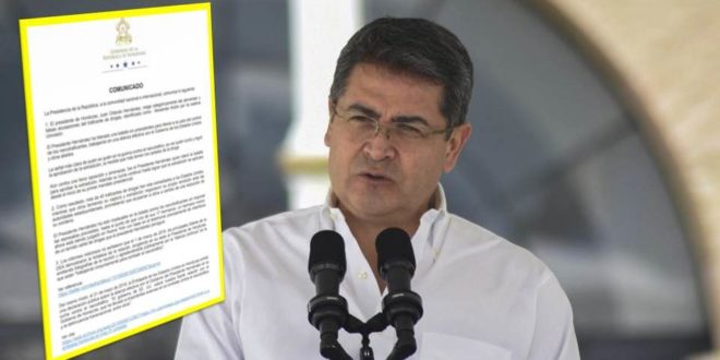 Casa de gobierno de Honduras: JOH niega haber recibido dinero del narcotráfico