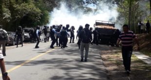 Por defender el Medio Ambiente desalojan a manifestantes cerca de Tegucigalpa