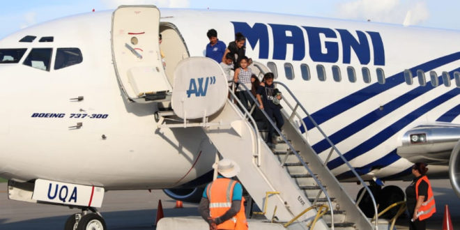 Llega vuelo de OIM con hondureños retornados desde México