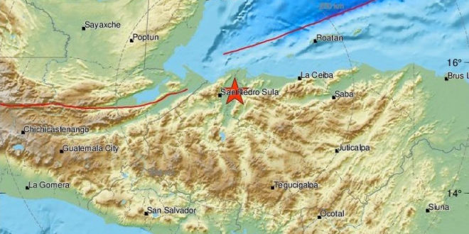 Dos sismos de magnitud 4.1 y 3.0 sacuden el norte de Honduras