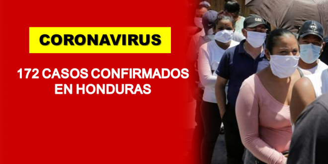 A 172 se eleva la suma de casos por coronavirus y 10 muertes en Honduras