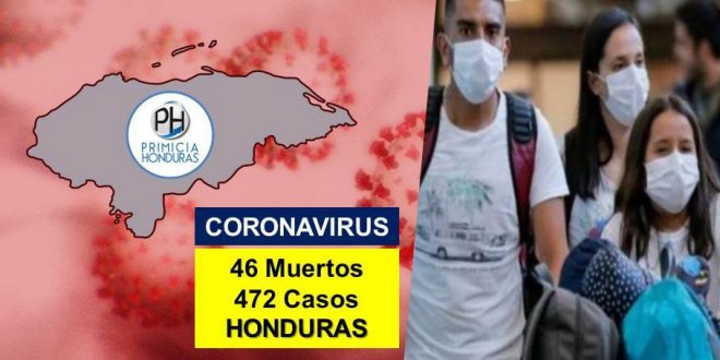 ¡ALARMANTE!: Honduras registra 46 muertos y 472 casos por COVID-19