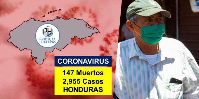 Honduras llega a 147 muertos y se acerca a los 3 mil enfermos por COVID-19