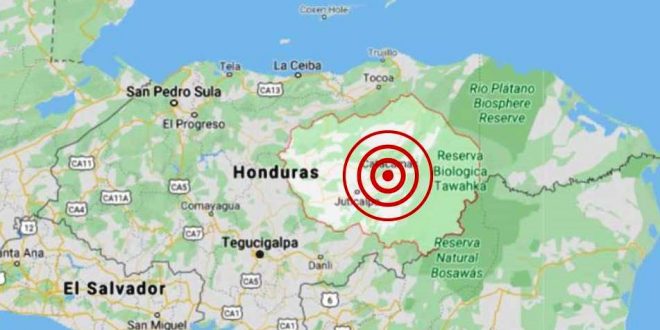 Terremoto de magnitud 4.5 grados sacudió el norte de Olancho
