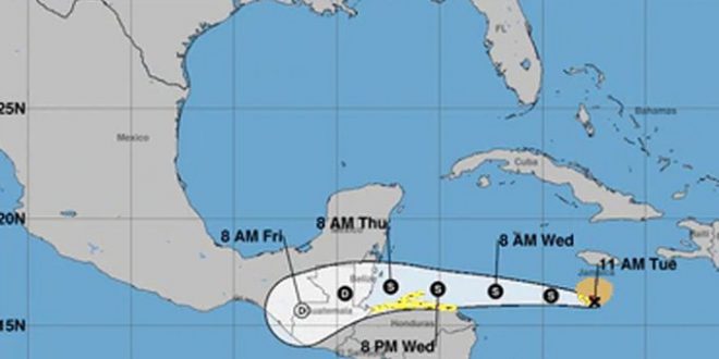 Alerta amarilla para Islas de la Bahía por tormenta tropical "Nana"