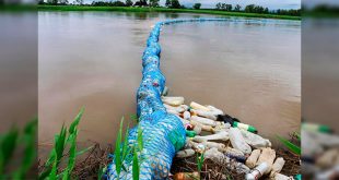 Repararán barda industrial del río Motagua para contener basura de Guatemala