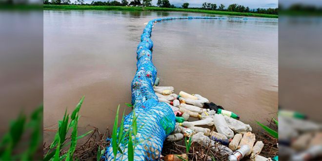 Repararán barda industrial del río Motagua para contener basura de Guatemala