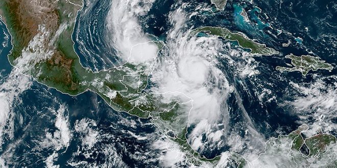 Alerta roja en cuatro departamentos de Honduras por huracán Delta