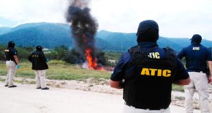 Incineran 100 kilos de cocaína incautados a narcoavioneta en Brus Laguna