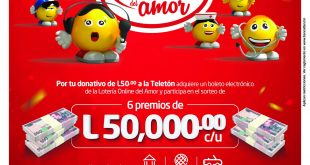 Bajo el lema ”muévete por la teletón” la lotería online del amor” de Banco Atlántida da inicio en apoyo a la teletón