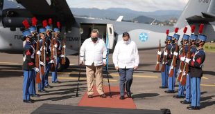 Presidente de Guatemala, Alejandro Giammattei, llega a Honduras