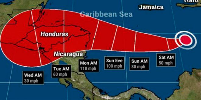 Gobierno concede asueto martes y miércoles por llegada de huracán Iota