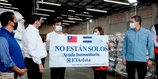 Taiwán dona $3 millones para brindar ayuda humanitaria a afectados por Eta e Iota