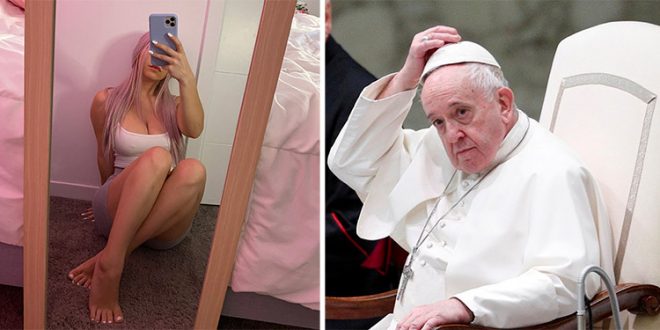 Otra modelo erótica alega que desde la cuenta del papa Francisco le dieron “like” a una de sus explícitas fotos