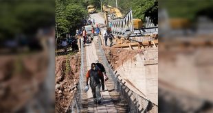 Puente Bailey que comunica a seis municipios de Santa Bárbara y Lempira, estará listo para fin de año