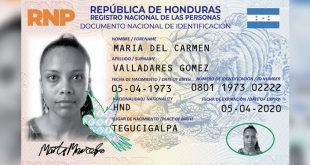 Llegan a Honduras otras 712 mil nuevas identidades
