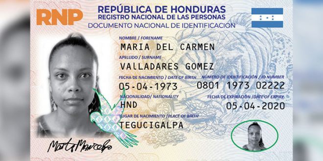 Llegan a Honduras otras 712 mil nuevas identidades