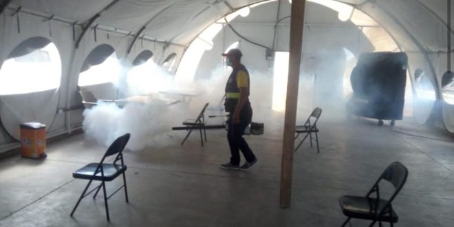 Desinfectan y fumigan triajes del Distrito Central