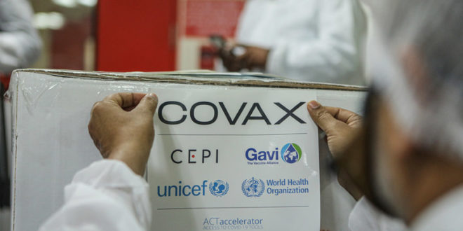 Primer lote de vacunas de Covax viene esta semana