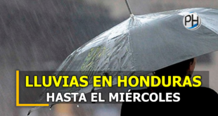 Pronostican lluvias hasta el próximo miércoles en Honduras