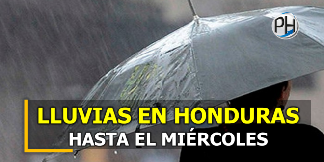 Pronostican lluvias hasta el próximo miércoles en Honduras